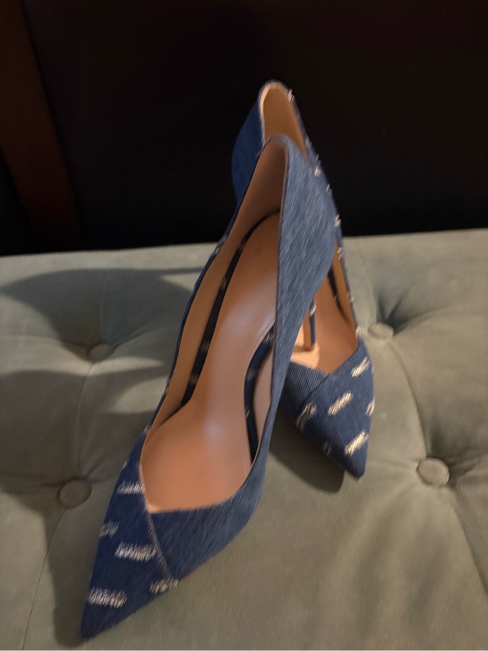 Women’s Navy Pointed-Toe High Heels